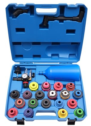 Donened - Jeu de 24 entonnoirs de remplissage d'huile, avec mallette de transport, version plastique, outil d'huile moteur automobile
