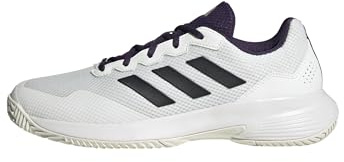 adidas Herren Gamecourt 2.0 Tennis Shoes, core White/core Black/Aurora Plum, 46 2/3 EU