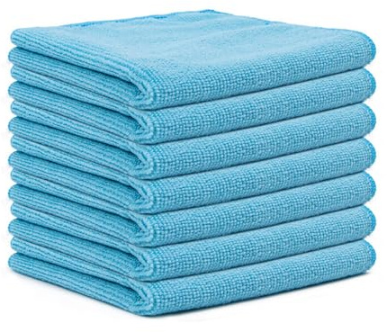 10 Stück Mikrofaser Reinigungstücher Lappen 30*30CM Hellblau Allzwecktücher Weich Putztüch Mikrofasertücher Saugfähige Küche Tücher Geschirrtücher Fusselfrei Waschbare Putzlappen für Haus Auto