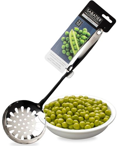 Sabatier - Schiumarola professionale in acciaio inox lucidato a specchio, per scolare olio per friggere, servire verdure bollite o pasta, costruzione robusta, lavabile in lavastoviglie
