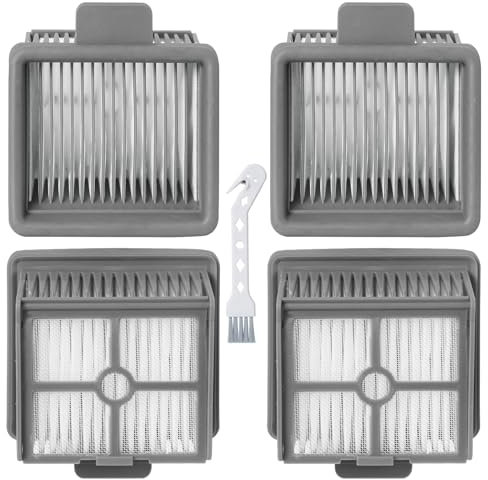 Heykewi 4 Filtre HEPA pour Dreame H11 / H11 Max / H12 / H12 Core / H11 Core Accessoires de rechange Aspirateur, 4 Filtre + 1 Brosse de nettoyage