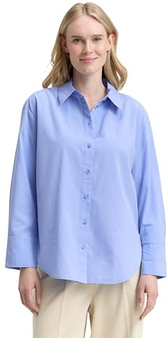Tom Tailor Damen 1048319 Loose Fit Popeline Hemdbluse (1er Pack)