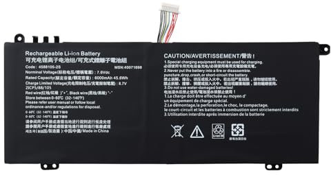 Batterie pour Ordinateur Portable MXJFYY 7,6 V 6 000 mAh 4588105-2S 4588106-2S pour Dynabook Satellite Pro C50-E C50-G C50-H C50-J C40-G C40-H C40-J CS40L CS50L et MEDION Akoya Ekoya 40072215 4588106