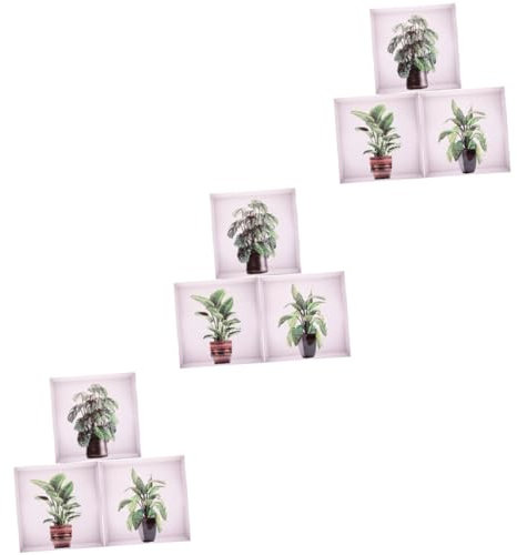 Artibetter 9pezzi Pz Adesivi Murali Grasse Decorazioni Per Stile Bonsai Per Camera Da Letto e Autoadesivo Realistico Decorazione Casa