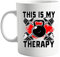 This is My Therapy 11oz Coffee Mug – Funny Gym-Themed Design for Fitness Lovers, Weightlifters, and Workout Enthusiasts – Motivational Gift for Coffee and Tea Drinkers