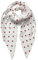 FASHION YOU WANT Musselin Tuch mit Herzen Dreieck HERZ1 Damen Halstuch Herzmuster Made in Italy 195x72cm Frühling Sommer Weich Leicht kuscheliger Baumwolle Schal (weiß/rot)