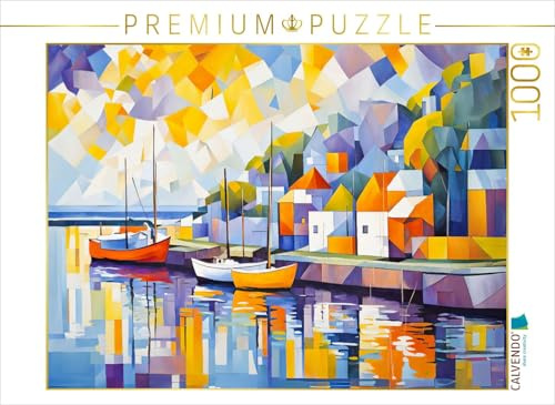 CALVENDO Puzzle Boote im Hafen bei Abendsonne | 1000 Teile Lege-Größe 64 x 48 cm Foto-Puzzle für glückliche Stunden