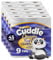 Panda Cuddle 3‑Ply Quilted Toilet Paper – Luxuriously Soft, Gentle and Hypoallergenic Sustainable Toilet Rolls- Family Value Pack of 45 Rolls, FSC‑Certified Gentle Bulk Bathroom Tissue, Unscented