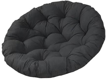 F Fityle Cuscino per Sedia a Dondolo, Cuscini Rotondi per Sedie da Esterno, Diametro di Circa 40 Cm, Cuscino Dondolo per Esterni Sedia da Giardino, Sedia a Uovo E Sedia a Dondolo, Nero