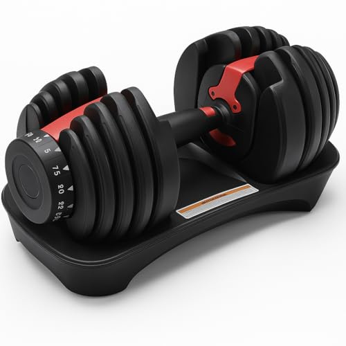 BURAKH Adjustable Dumbbells 24KG/40KG Weights - 15-in-1 Space-Saving Weights for Home Gym with Smart Dial System, Non-Slip Handle & Safety Lock – Full Body Strength Gym Equipment