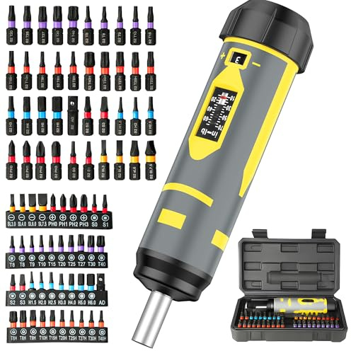 Bore Baby Torque Wrench Screwdriver Set,10-70 Inch Pounds, 40 S2 Bits - Hex,Torx, Flat,Phillip,Square and Torx Security Bits for Accurizing Scope Mounting, Bicycle Repairing and Maintenance (42PC)