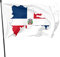 Bandera de República Dominicana de 90 x 150 cm para decoración de jardín y exterior
