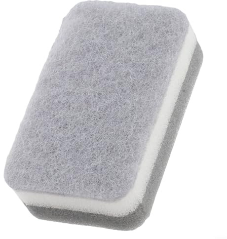 Yuanpgky Éponge épaisse haute densité grise et blanche 11 x 7 x 3,5 cm Éponge de nettoyage de cuisine pour vaisselle, casseroles et poêles