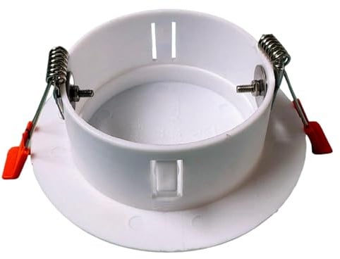 Plaque de Recouvrement de Trou de Plafond, Garniture de Luminaire Encastré, Accessoires de Rénovation Domiciliaire, Garniture de Trou de Plafonnier Panne avec Système de Clip, Trou de 90 à 105 Mm