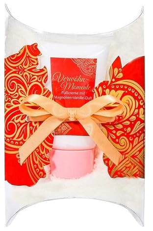 Wellness-Set »Verwöhnmomente«: Fußcreme mit Magnolien-Vanille-Duft & Kuschelsocken