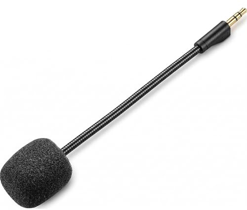 wilcractk Perche de Microphone de Jeu de Remplacement Micro 3.5 mm Stéréo Flexible Compatible avec Logitech G Pro X Casque Gaming Remplacement Clair pour Joueurs Streaming Communication
