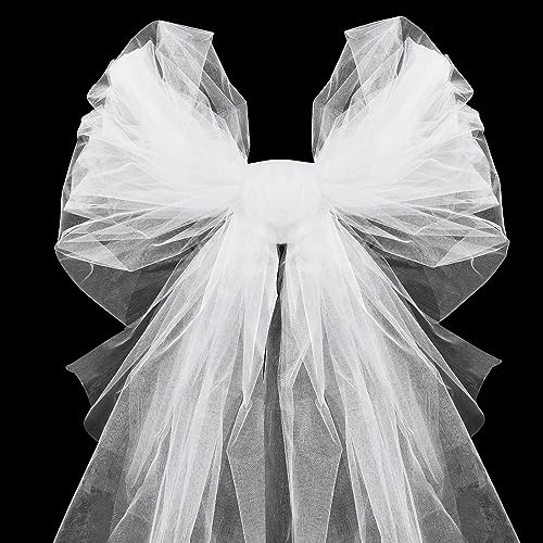 Tüllrolle 48cm x 10m, Organza Stoff Selbermachen, Tüll Dekostoff, Tüllband, Hochzeit, Vorhänge, Hochzeitsbogen, Tüllstoff, Drapierstoff, Stoff für Selbermachen, Tutu-Rock, Bogen, Party Deko (Weiß)