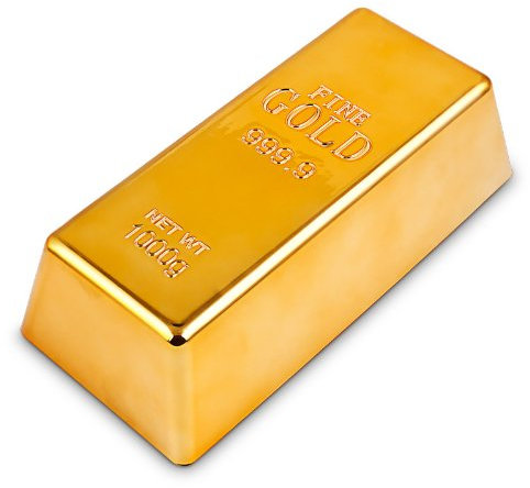 Butoir de porte presse-papiers déco lingot d’or