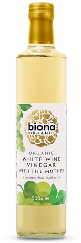 Biona Organic White Wine Vinegar 500 ml (Pack of 6)