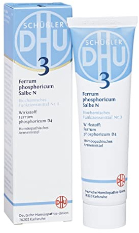 DHU Schüßler-Salz Nr. 3 Ferrum phosphoricum D4, 50 g Salbe | Das Mineralsalz des Immunsystems – das Original