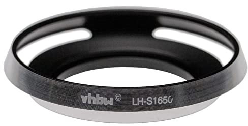 vhbw Capucha Lente Compatible con Sony A5000, NEX-3N, NEX-5T, AF E16-50 an NEX-5R 40,5 mm Objetivo Negro Plata, Aluminio, Redonda, 6,4 cm - Reemplaza LH-S1650