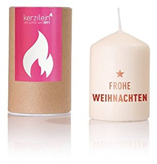 kerzilein Weihnachtskerze Flämmchen, dunkelrot, Frohe Weihnachten