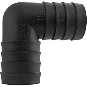 40mm(11/2) Barbed Corrugated Pond Pipe/Hose Elbow Connector/Joiner,Ideal for Goldfish Pond Filters,Pumps and Waterfalls
