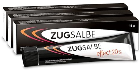 ZUGSALBE effect 20%, 3 x 15 g – die klassische schwarze Zugsalbe zur Behandlung von oberflächlichen entzündlichen Hauterkrankungen wie z.B. Pickeln und Nagelbettentzündungen