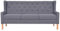 Tidyard Sofa 3-Sitzer Couches im Skandinavischen Stil, Dreisitzer-Sofa, Stoff Grau, 180 x 68 x 90 cm (B x T x H)