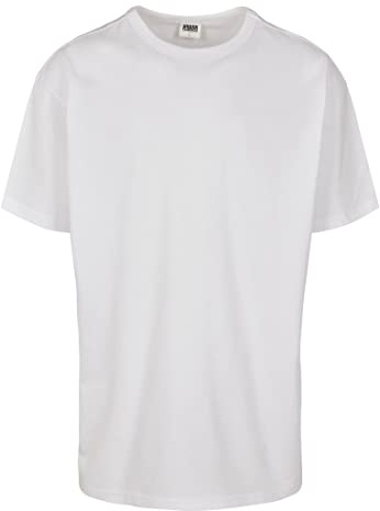 Urban Classics Herren Organic Basic Tee – Regular Fit T Shirt aus Bio Baumwolle mit Rundhals im minimalistischen Streetwear Style für Alltag Freizeit und Casual Outfits,Weiß,M