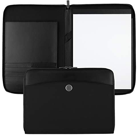 HUGO BOSS: CONTOUR black Conférencier noir format A4 à fermeture éclaire