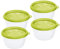 Rotho Rondo 4er-Set Vorratsdosen 0.15l mit Deckel, Kunststoff (PP) BPA-frei, transparent/grün, 4 x 0.15l (8.5 x 8.5 x 10.0 cm)