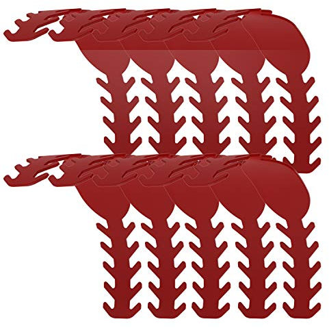 10x Elastische Maskenhalterung für Mundschutz -Comfort- Verstellbare Maskenhaken wiederverwendbar Halterung Bandverlängerung für Atemschutzmasken Mask Extender (10x Rot)