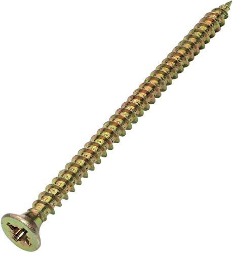 AERZETIX - Juego de 100 - Tornillo para madera - Ø3x50mm - Acero Latón Metal - Cabeza fresada - Huella Cruciforme Pozidriv - Color latón - C45148