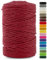 Netuno 1x Makramee Garn Bordeaux 5 mm 100 m Baumwollkordel mit Baumwollkern Textilgarn Kordelband Naturgarn Naturbaumwolle Garn für Makramee Baumwollgarn Dekoschnur farbig Cotton Cord Macrame