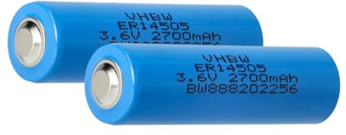 vhbw 2x pila cilindrica al litio ER14505 - Batterie speciali (2700mAh, 3,6V, Li-SOCl2)