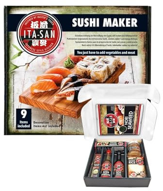ITA-SAN, Sushi Set (9-teiliges Komplett Set, Ideal für Anfänger, zum Ausprobieren oder zum Verschenken) 1er Pack