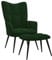 vidaXL Relaxsessel mit Hocker Fernsehsessel Sessel Polsterstuhl Stuhl Relaxstuhl Polstersessel Armsessel Ohrensessel Wohnzimmer Dunkelgrün Samt