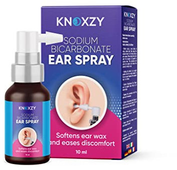 Knoxzy Sodium Bicarbonate Ear Spay, Ear Wax Remover for Clogged Ear Relief and Swimmer’s Ear – 10ml (Package may vary)