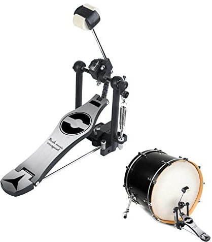 Fußmaschinen,Bassdrum-Pedale, Doppelketten-Einzelpedale, doppelseitiges Filz-Hammerkopf-Percussion-Instrument-Drum-Pedal, Kick-Drum-Trigger