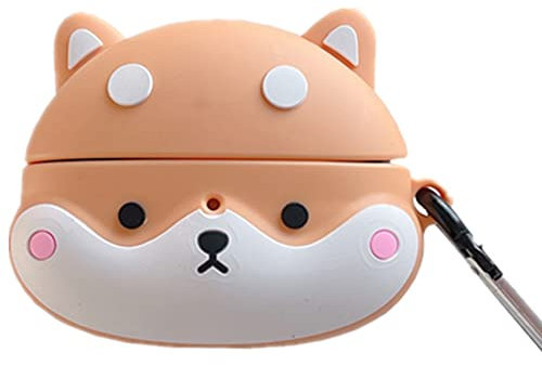 eglixu Funda para auriculares Xiaomi Redmi Buds3 Lite, funda protectora de silicona para auriculares inalámbricos de Shiba Inu con gancho
