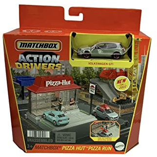 Matchbox Mattel Action Drivers Pizzahütte Pizzabahn Spielset