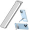 Kinizuxi Ultra Dünn Handy Ständer, Vertikaler/Horizontaler Aluminium Handyständer für Tisch,Verstellbarer Winkel Handyhalter für iPhone 14/13/12/11 Samsung Smartphone Zubehör–Silber