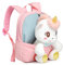 Hifot Einhorn Rucksack für Mädchen, Abnehmbarer Plüschpuppen Kleiner Büchertasche Mini Reisetasche Einhörner Geschenke Rucksäcke für Kinder Mädchen