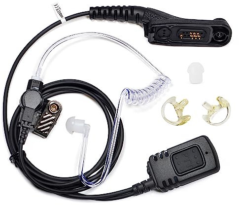 UAYESOK Covert - Auricolare per Motorola DP3400 DP4400 DP4401 DP4600 DP4800 DP4801 MTP6650, radio bidirezionale, multi pin, con tubo acustico ad aria, microfono PTT e auricolari