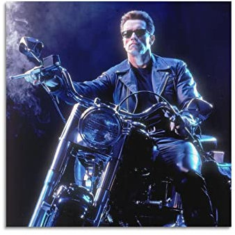 ELedvb Arnold Schwarzenegger The Terminator 1 x 1 Leinwand-Poster, dekoratives Gemälde, Leinwand, Wandposter und Kunstbild, moderner Familien-Schlafzimmer, Dekor-Poster, 60 x 60 cm