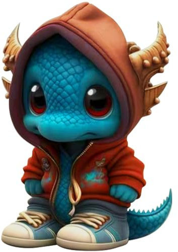 CUCUFA Coole Drachenfiguren, 5-Zoll Lustiges Baby Drachen Spielzeug Weihnachten Dinosaurier Statue Harz Dragon Statue Schreibtisch Büro Garten Drachen Skulptur Statue dekorative Figur, Kaffee