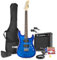 Max GigKit Wireless Electric Guitar Pack – Quilt Top Beginner Electric Guitar Set with Accessories, Stunning Dark Blue Finish, Ideal for New Players, 6 Months of Lessons Included!
