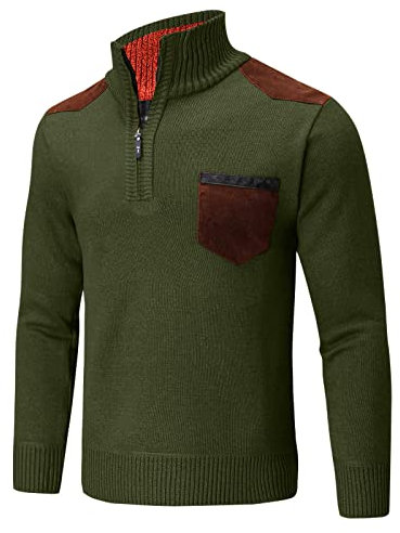 Pulli Mit Reissverschluss Herren Business Feinstrick Troyer Rolli Pulli Dicker Winterpullover Winter Kaschmir Strickpullover Sweater Stricktroyer Männer Grobstrick