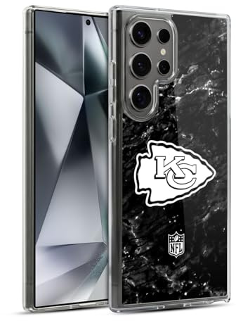 Head Case Designs Offizielle NFL Marmor Kansas City Chiefs Artwork Gelhülle [Militärischer Schutzgrad] Kompatibel Mit Samsung Galaxy S24 Ultra 5G Und Kompatibel Mit MagSafe